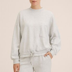 Nap Oversized‎ High-Low Sweatshirt Women’s Medium Heather Gray Drop Shoulder
